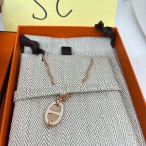 SOLD Hermes Mini Maillon Necklace
